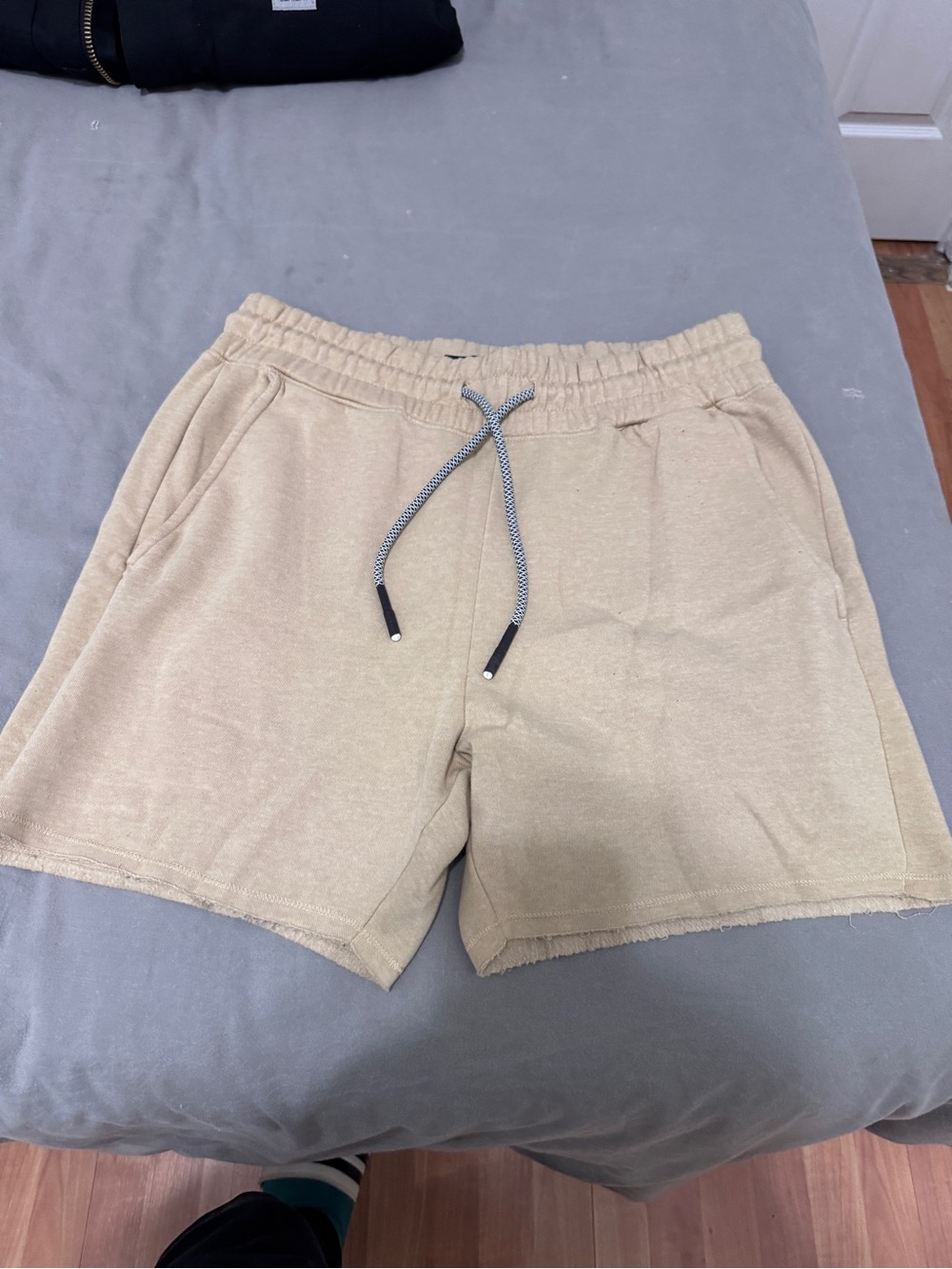Men's Neutral Tan Athletic Drawstring Shorts